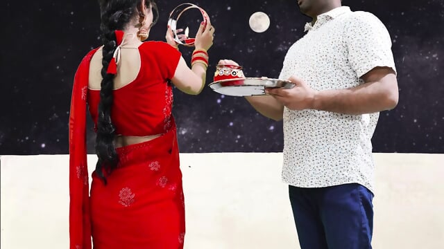 Karva Chauth Special Newly Married Priya Had First Karva Chauth Sex and Had Blowjob Under the Sky