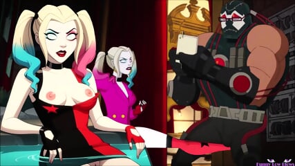 HARLEY QUINN Ballbusting BANE Rodilazo Huevos ANIME Kick In The Balls - 2 Cumshots - Kyler Quinn