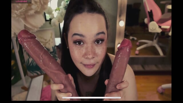 Cute brunette teen dildo deep throat