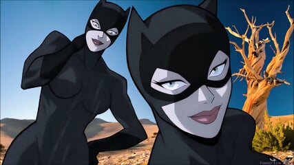 CATWOMAN Ballbusting BATMAN Anime Kick In The Balls - Alexandra Cat