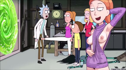 Summer OLD MAN BALLBUSTING Anime Kick In The Balls, Rick And Morty - Summer Smith
