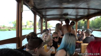 Ginger Slave Fucked On A Crowded Boat