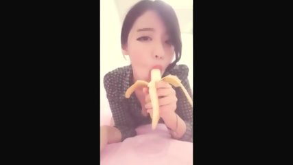 Jia Happy To Much Eating Banana