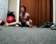 Drunk Frat Boys Playing 'nutball' In Their Underwear