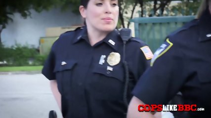 Blonde Cop Riding A Big Black Dick In The Street