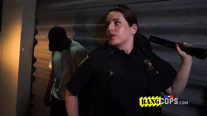 .Horny Fatty Milf In Uniform Gets Her Pussy Smelled, Licked And Slammed By A Young Black Dude.