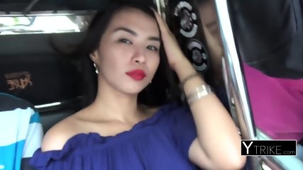 Asian Teen Babe Gets Her Pussy Hole Impaled By A Withe Dick