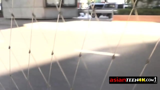 Slutty Asian teen is letting a horny backpacker fuck her in this hotel room.