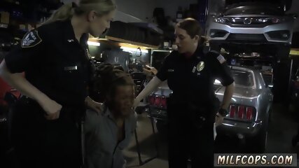 Police Big Cock And Milf Mistress Chop Shop Owner Gets Shut Down