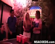 Two Amateur College Babes Sucking Cock At A Party