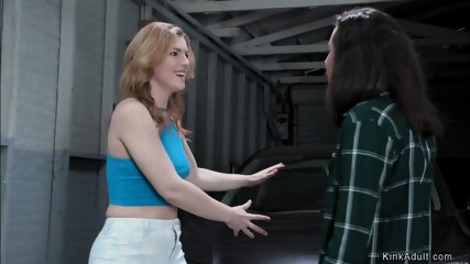 Lesbian Stepsisters Anal Fuck In Garage