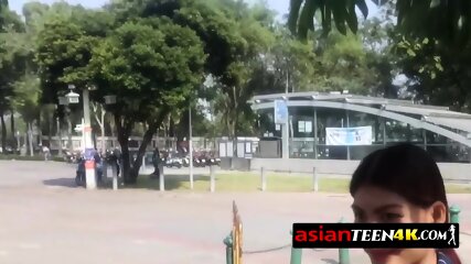 Horny Backpacker Is Picking Up Asian Teens On The Streets To Fuck With Them!