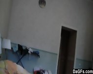 Two Cute Roomates Having Fun Together With A Camera
