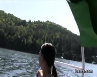 Group Of Czech Lesbians On Boat Having Oral Sex