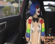 Blonde Mikayla Mico And Her Clown Make Up While Banging Doggystyle