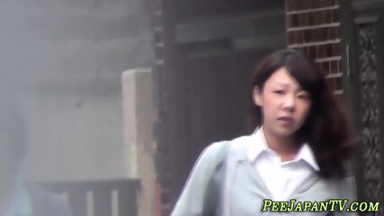 Japanese Students Pissing Outdoors