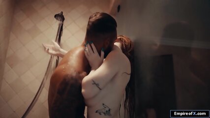 A Guy Licks And Fucks His Big Tits Girlfriend In The Shower
