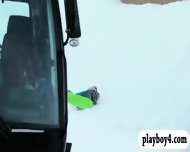 Hot Girls Hang Gliding And Snowboarding While They Are Naked