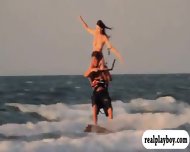 Badass Hot Babes Enjoyed Kite Boarding While Naked