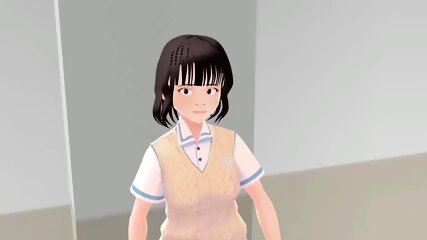 Toyota Nono Anime Girl Introduce Herself With Japanese Uniform.【upskirt】