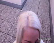 Blonde Gives Blowjob On Roof Top Pov