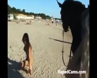 Awesome Naked Sexy Teen Walking On The Beach