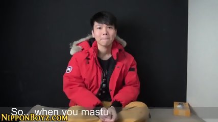 Uncut Asian Twink Cums
