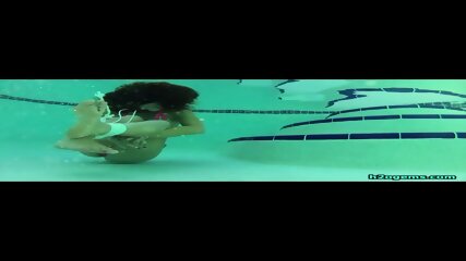 Sexy Bikini Girl Tied Underwater