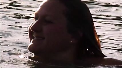 Corbiena Shows Hard Nipples Swimming At A Lake