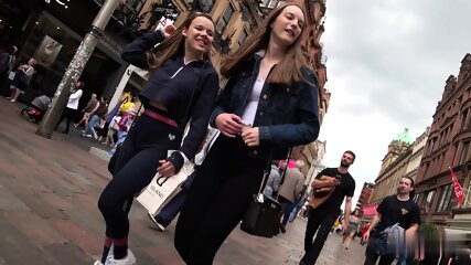 Two Candid Teens In Leggings Sexy Asses