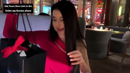Came On A Date With Vibro Toy In Pussy Public Masturbate Under The Table