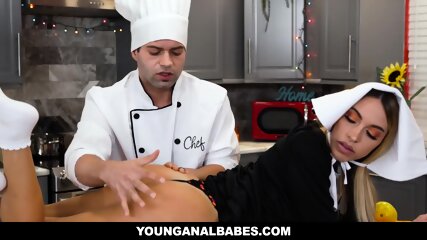 Blonde Khloe Kapri Anal Stuffed In The Kitchen