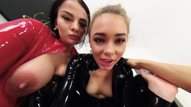 Threesome With Latex Babes Featuring Maddy Black, Rika Fane