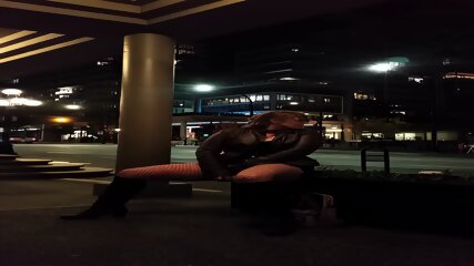 Milf Dildo Fucks Wet Pussy And Cums In Busy Downtown,Self Filmed And Ai Upscaled By McSauce