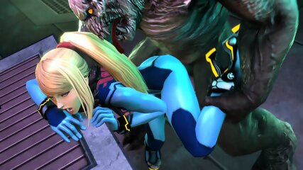 Samus Aran From Metroid Fucks All Kinds Of Monster Cocks - 3D HMV