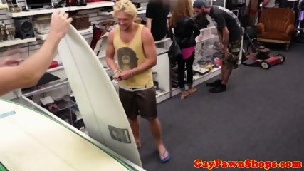Straight Pawnshop Surfer Cocksucking For Cash