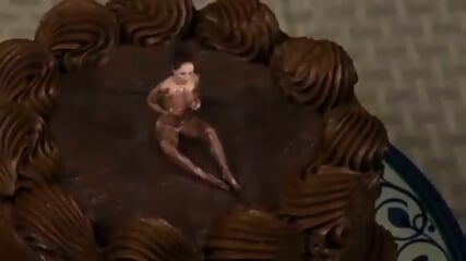 CMNF, CFNF, Only One Naked - Shrunken Chocolate Woman