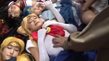 Cosplay Sailor Warrior Creampie Gang Bang